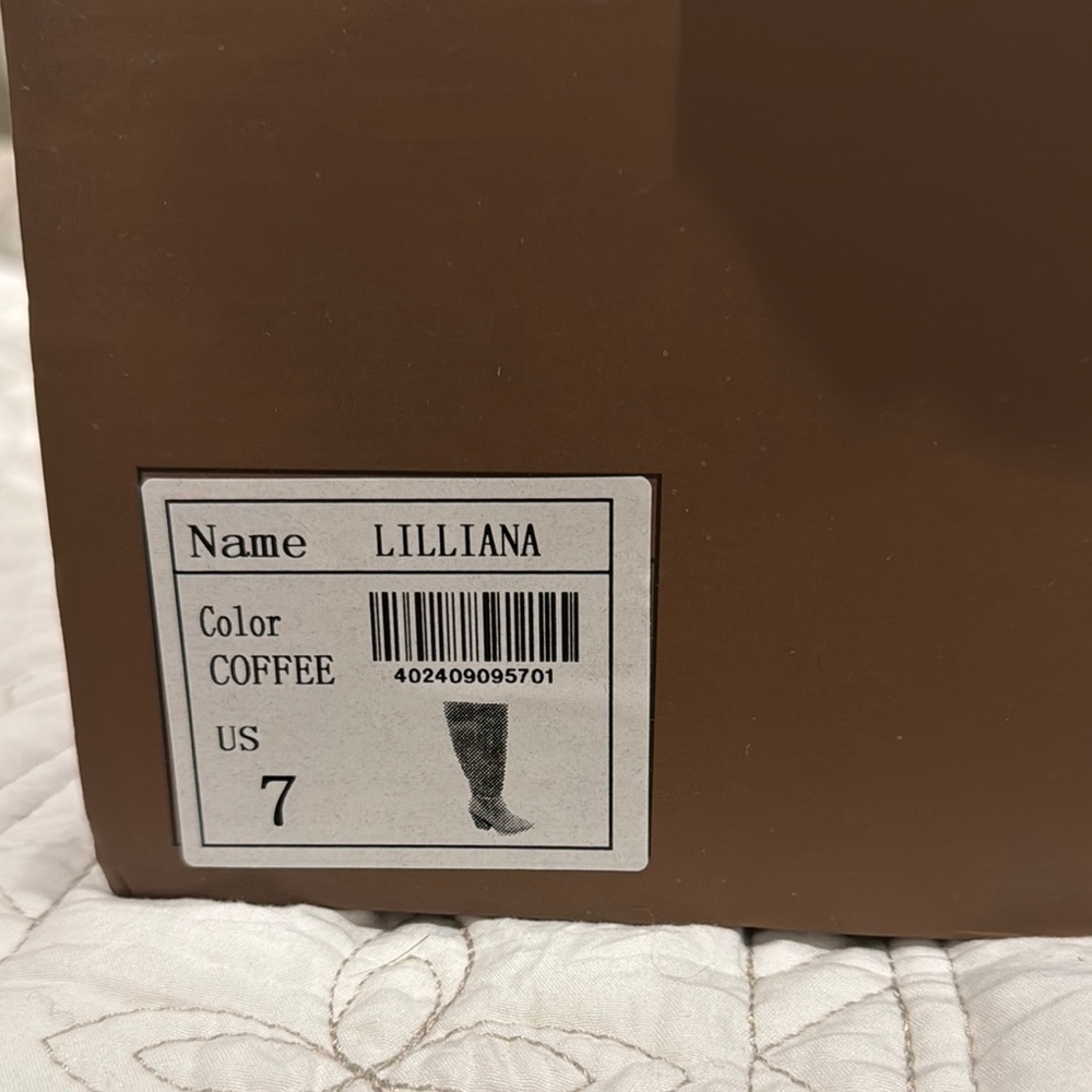 Lilliana Coffee Heeled Boots